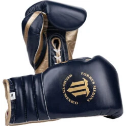 Boxeo TM Special Edition Black/Gold Lace Up Training Gloves