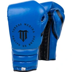 Boxeo TM Special Edition Blue/Black Lace Up Training Gloves -Boxing Discount Store TMSG LC BLBK c 2