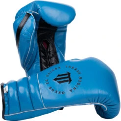 Boxeo TM Special Edition Sky Blue/Black Lace Up Training Gloves