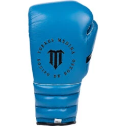 Boxeo TM Special Edition Sky Blue/Black Lace Up Training Gloves -Boxing Discount Store TMSG LC SBBK c 3