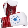 Boxeo TM Special Edition White/Red Lace Up Training Gloves -Boxing Discount Store TMSG LC WHRD c