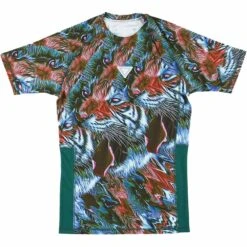 VHTS 2023 Trippy Tiger Series Green Womens Rash Guard