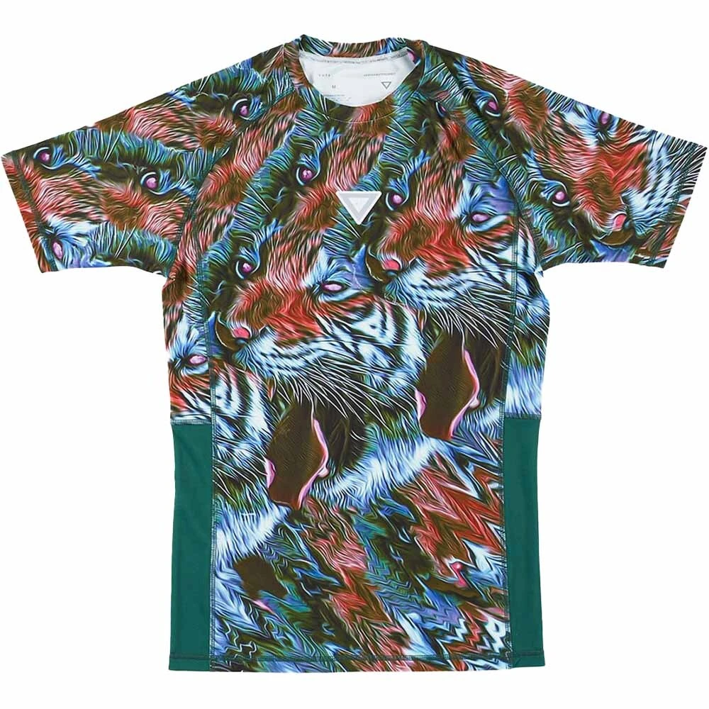 VHTS 2023 Trippy Tiger Series Green Womens Rash Guard 3 VHTS 2023 Trippy Tiger Series Green Womens Rash Guard