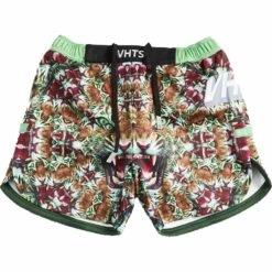 VHTS Trippy Tiger Series Green Combat Shorts
