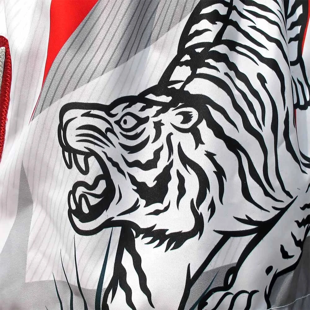 Tuff Double Tiger White Thai Boxing Shorts 7 Tuff Double Tiger White Thai Boxing Shorts - Image 5