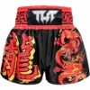 Tuff Chinese Dragon Black/Red Thai Boxing Shorts -Boxing Discount Store TUF MS622BLK c