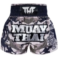 Tuff Grey Camouflage Thai Boxing Shorts