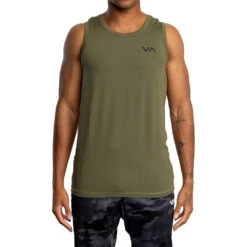 RVCA Sport Vent Olive Tank Top