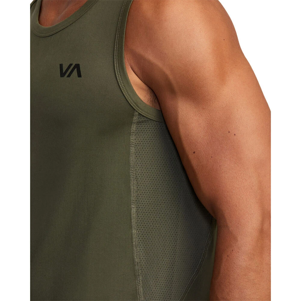 RVCA Sport Vent Olive Tank Top 7 RVCA Sport Vent Olive Tank Top - Image 5
