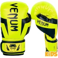 Venum Elite Fluro Yellow Kids Boxing Gloves