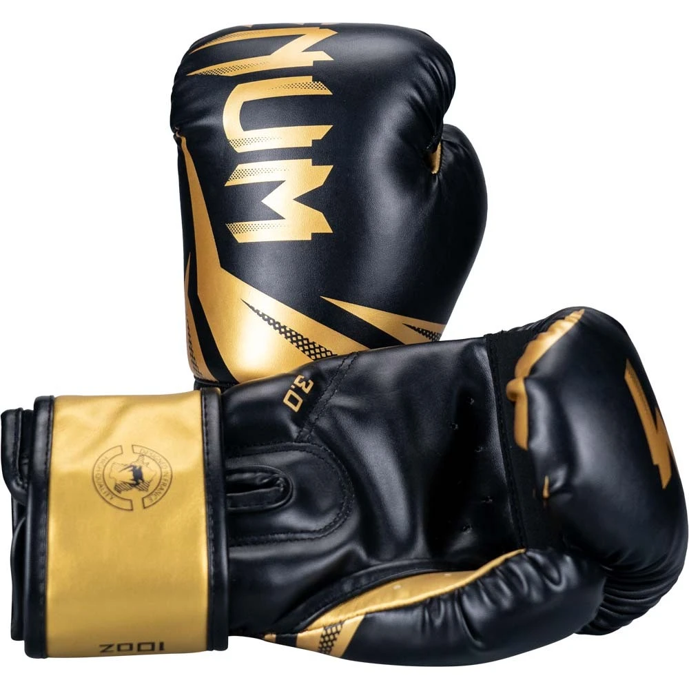 Venum Challenger 3.0 Black/Gold Boxing Gloves 4 Venum Challenger 3.0 Black/Gold Boxing Gloves - Image 2