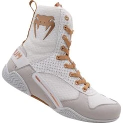 Venum Elite White/Gold Boxing Shoes