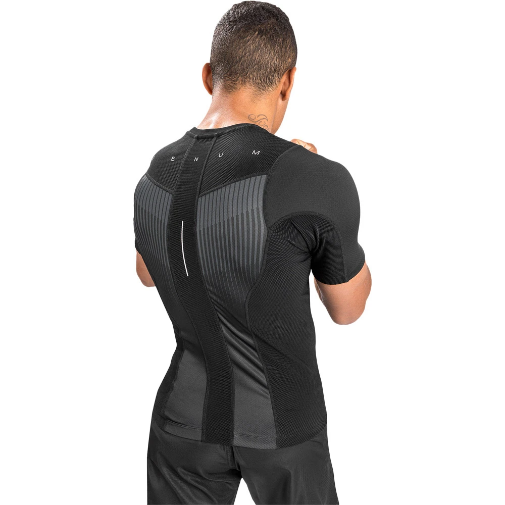 Venum Biomecha Black/Grey Short Sleeve Rash Guard 5 Venum Biomecha Black/Grey Short Sleeve Rash Guard - Image 3