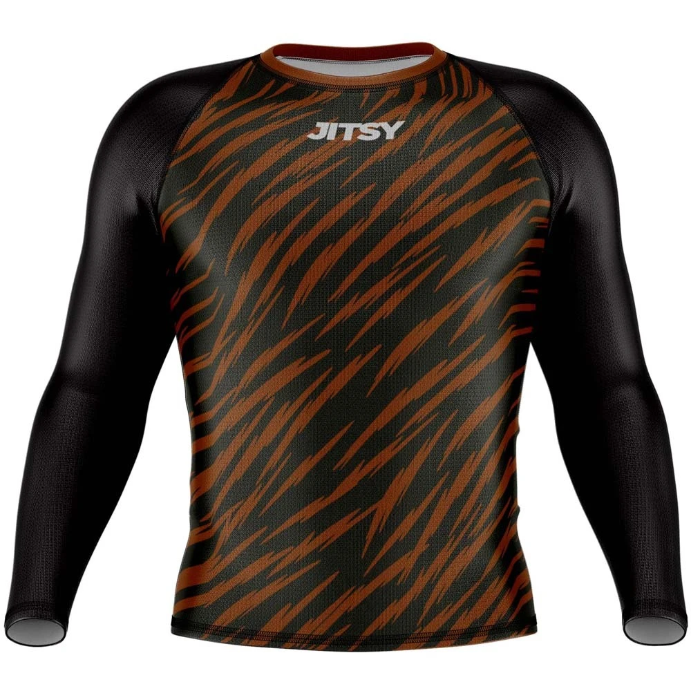 Jitsy Club Zaps Ranked Brown Long Sleeve Rash Guard 3 Jitsy Club Zaps Ranked Brown Long Sleeve Rash Guard