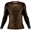 Jitsy Club Zaps Ranked Brown Long Sleeve Womens Rash Guard