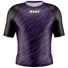 Jitsy Club Zaps Ranked Purple Short Sleeve Rash Guard -Boxing Discount Store ZAPRGP c